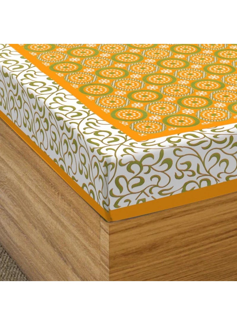 JAIPUR PRINTS 100 Cotton Jaipuri Traditional Single Bedsheet with 1 Pillow Covers Single Sale 17