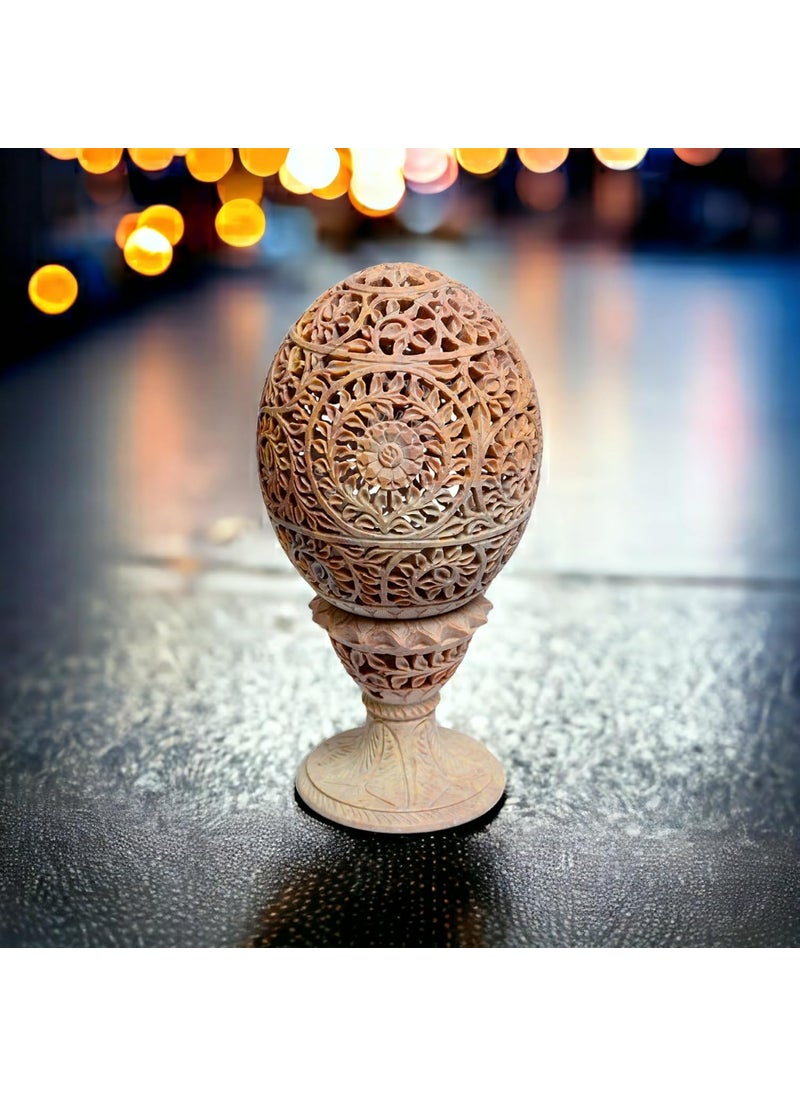 Pooja Creation Soapstone Candle and Tea Light Holder Home Decor Showpieace Item
