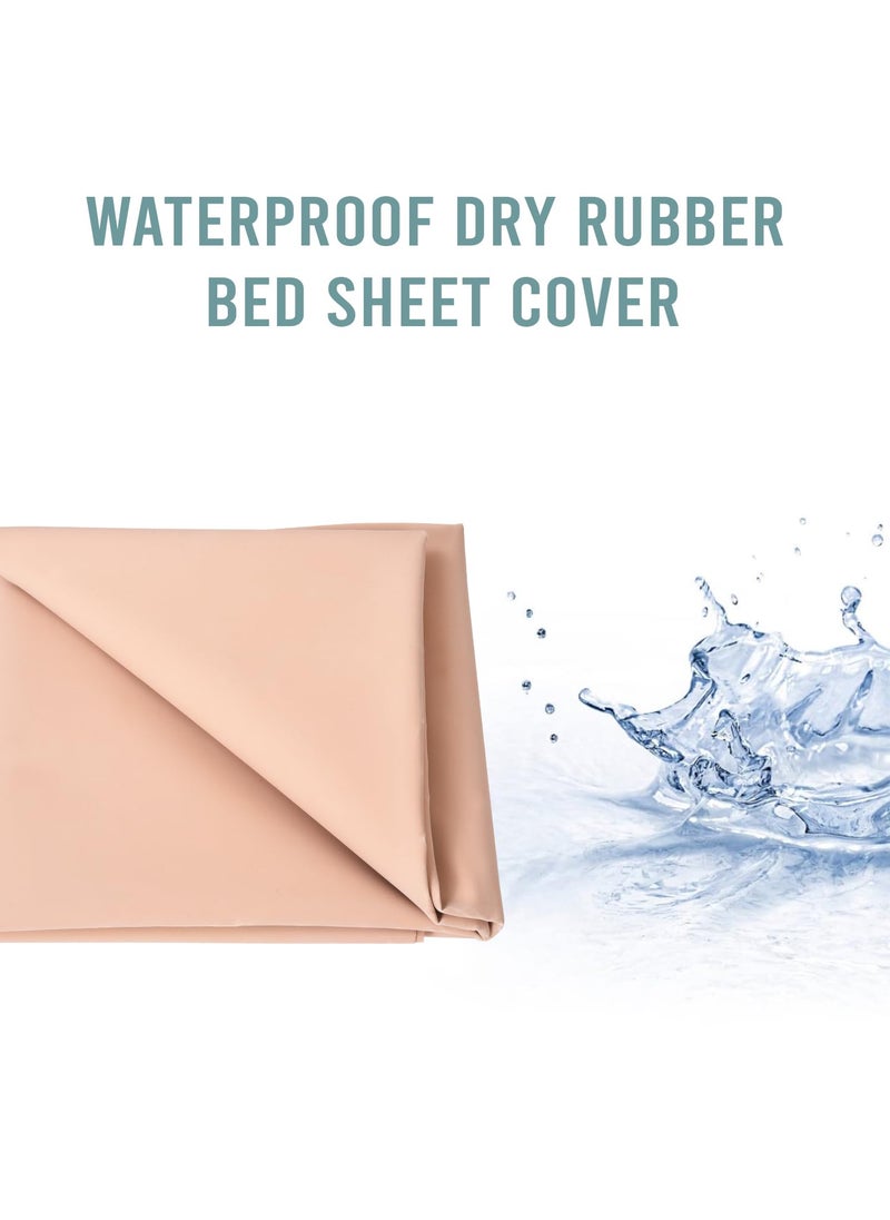 Aqbah Ultra Soft Rubber Sheet for Bed Adult Toddler Mattress Protector Non Absorbent Reusable Crib Mattress Protection NonAllergic Peach 39X36 inches