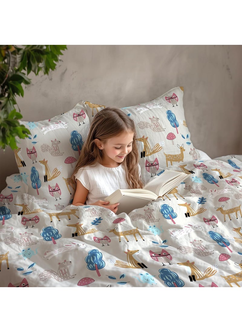 LORETO A QUALITY LINEN BRAND 100 Cotton Bedsheet for Double Bed 1 Double Bedsheet with 2 Pillow Covers 144 TC Queen Size Double Bedsheet Cotton Peach Baby Animals