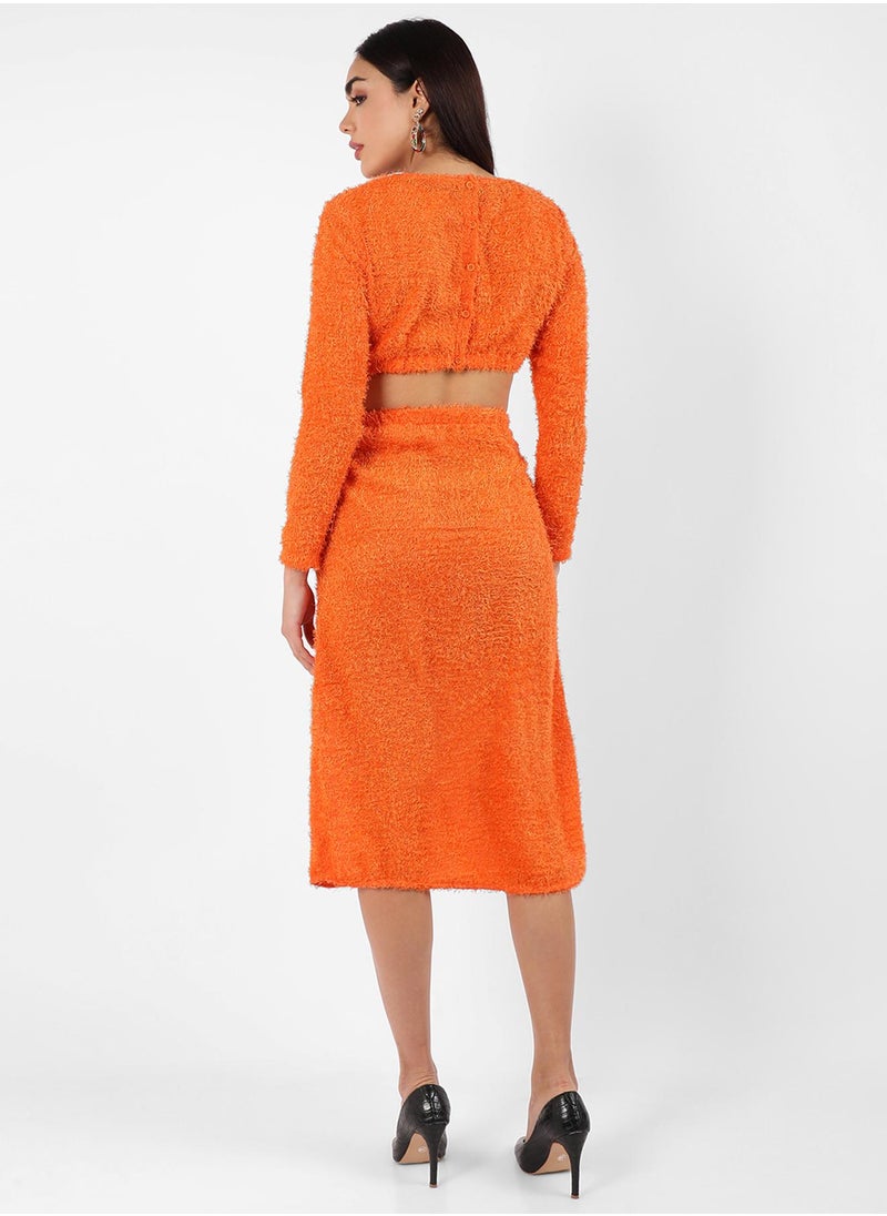 Orange Fuzzy Dress
