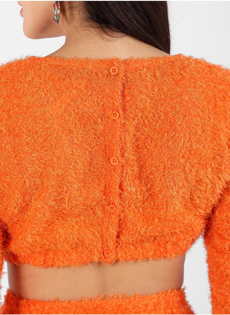 Orange Fuzzy Dress