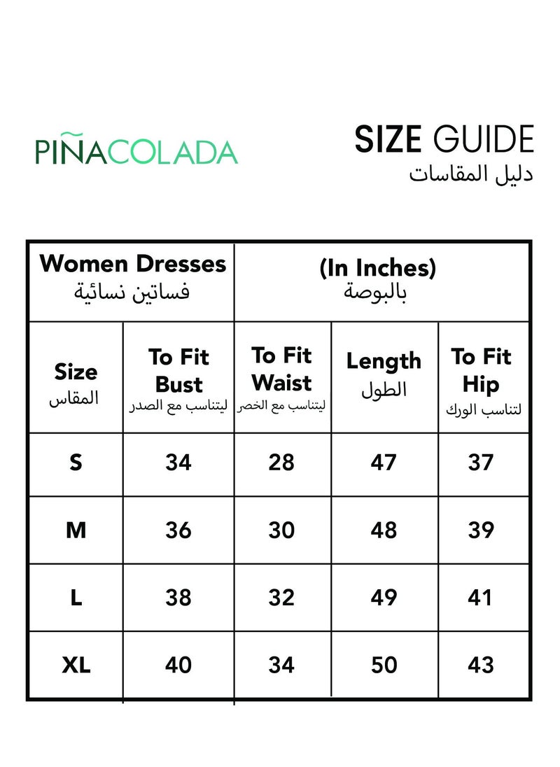 Women's Navy Blue Puff-Sleeved Creased Dress