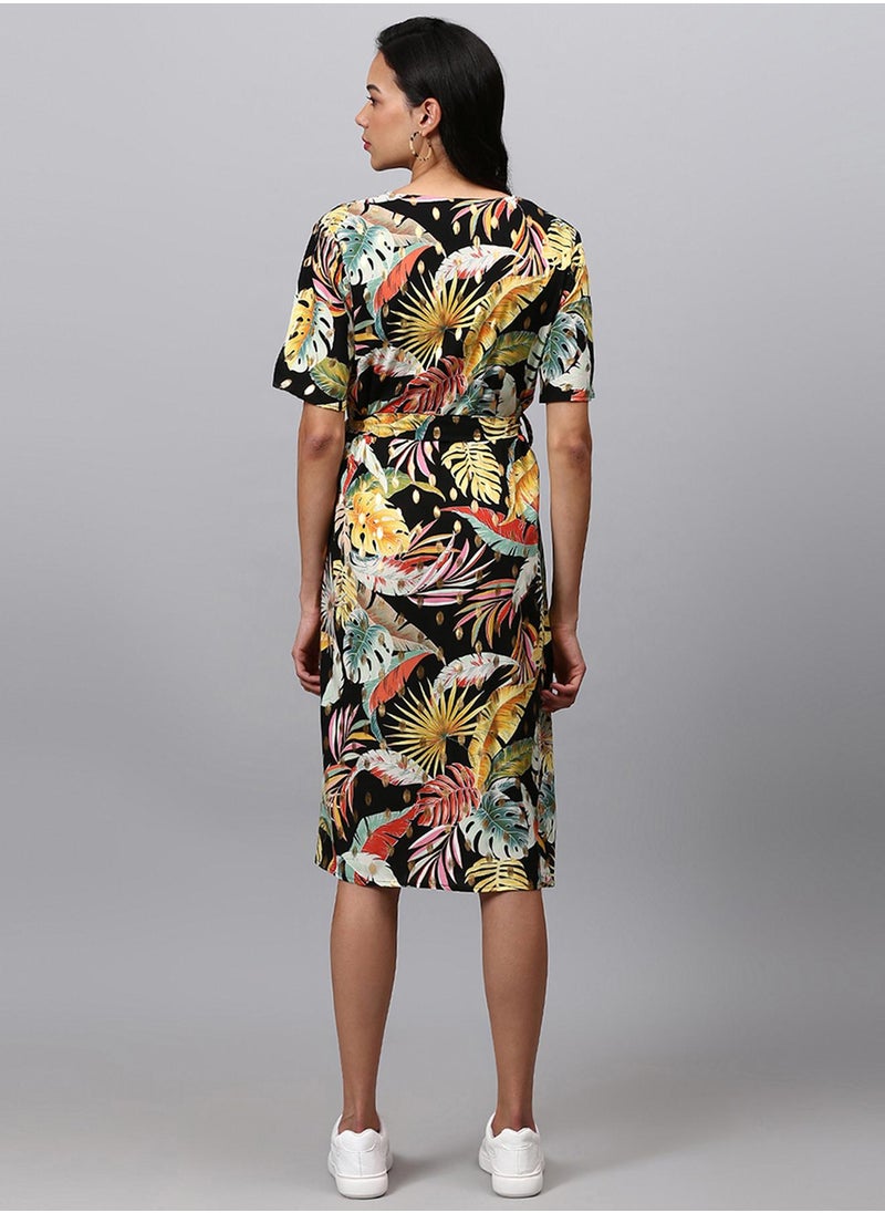 Tropical Print Dress