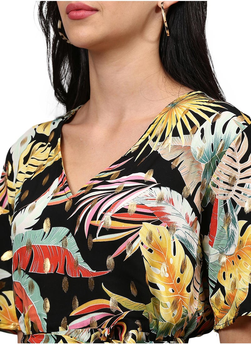 Tropical Print Dress