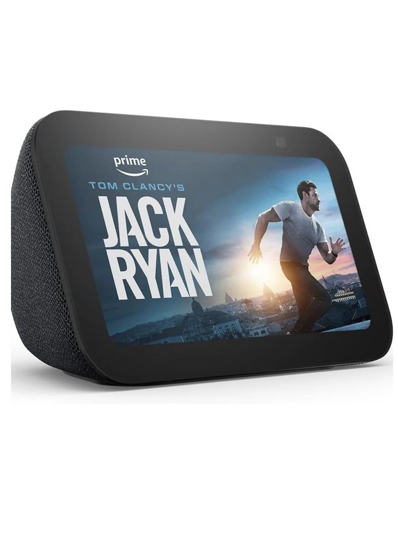 Show 5 | (3rd Gen, 2023 release), Smart Display & alarm clock with clearer sound  Use your voice to control smart home devices, play music or Quran, & more (speaks Khaleeji) black