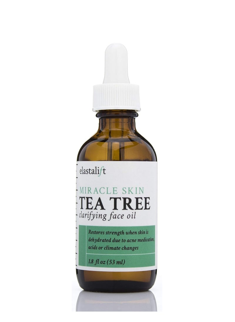 Elastalift Tea Tree Oil Facial Spot Treatment W/Witch Hazel Clarifying Tea Tree Oil For Face Helps Target Redness, Acne, Bumps, Dry Itchy Skin, & Large Pores. Non-Irritating Formula, 1.8 Fl Oz