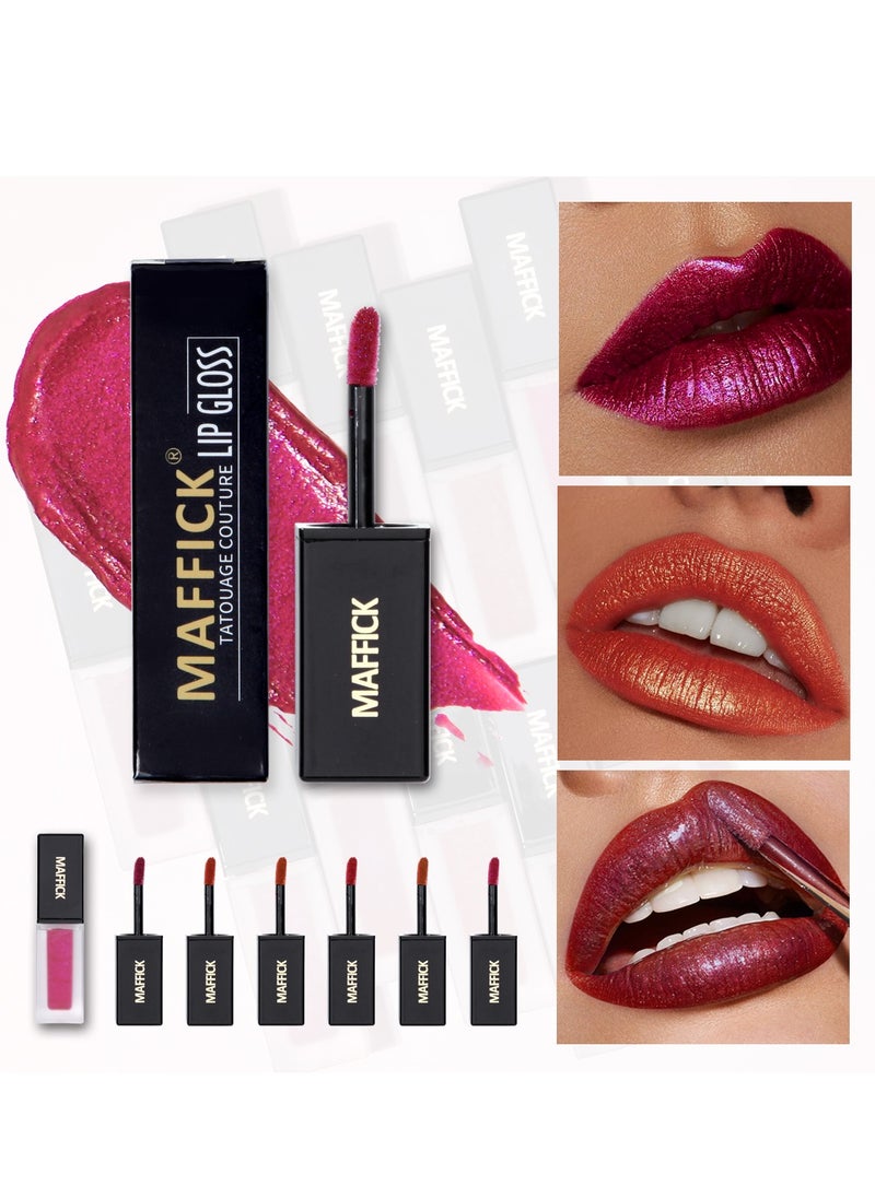Maffick Lip Gloss, Super Lustrous The Gloss, Non-Sticky, High Shine Finish, 4.5g