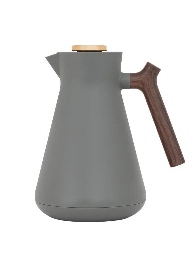 Everest Amada thermos 1 liter dark gray with wooden handle