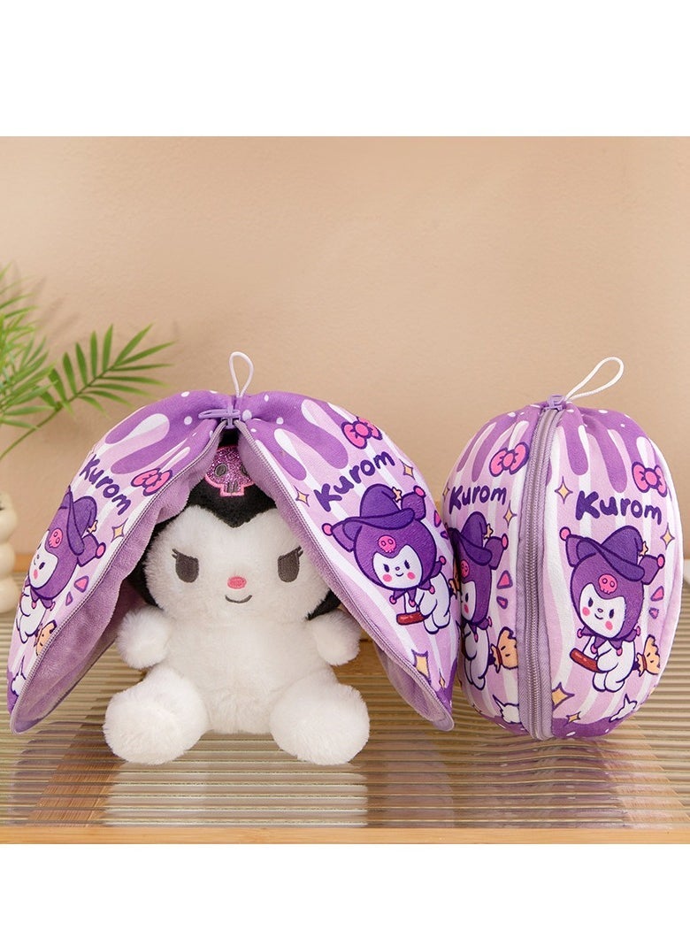 Cartoon cute animal zipper kuromi plush toy children's soothing doll gift for kuromi fans