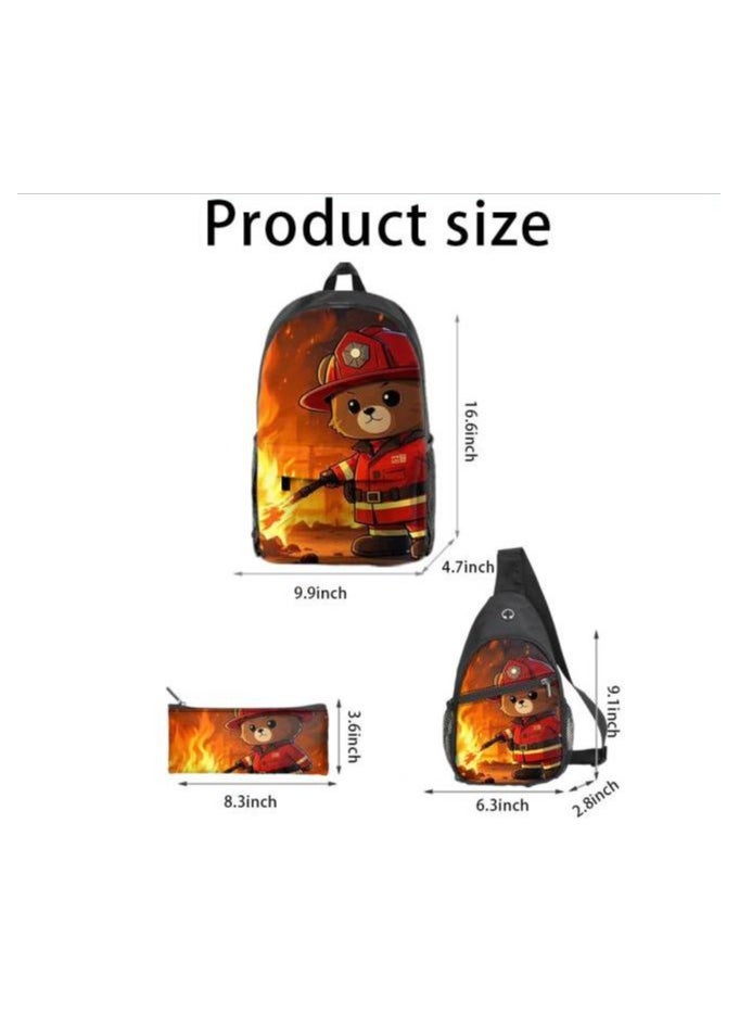 Universal cartoon new three-piece schoolbag