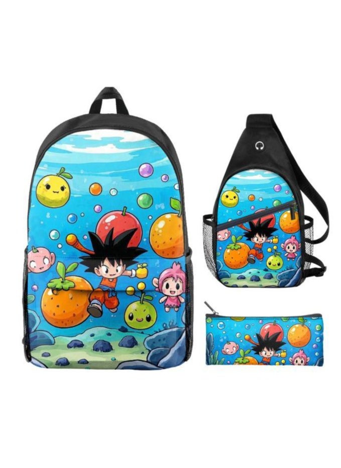 Universal cartoon new three-piece schoolbag