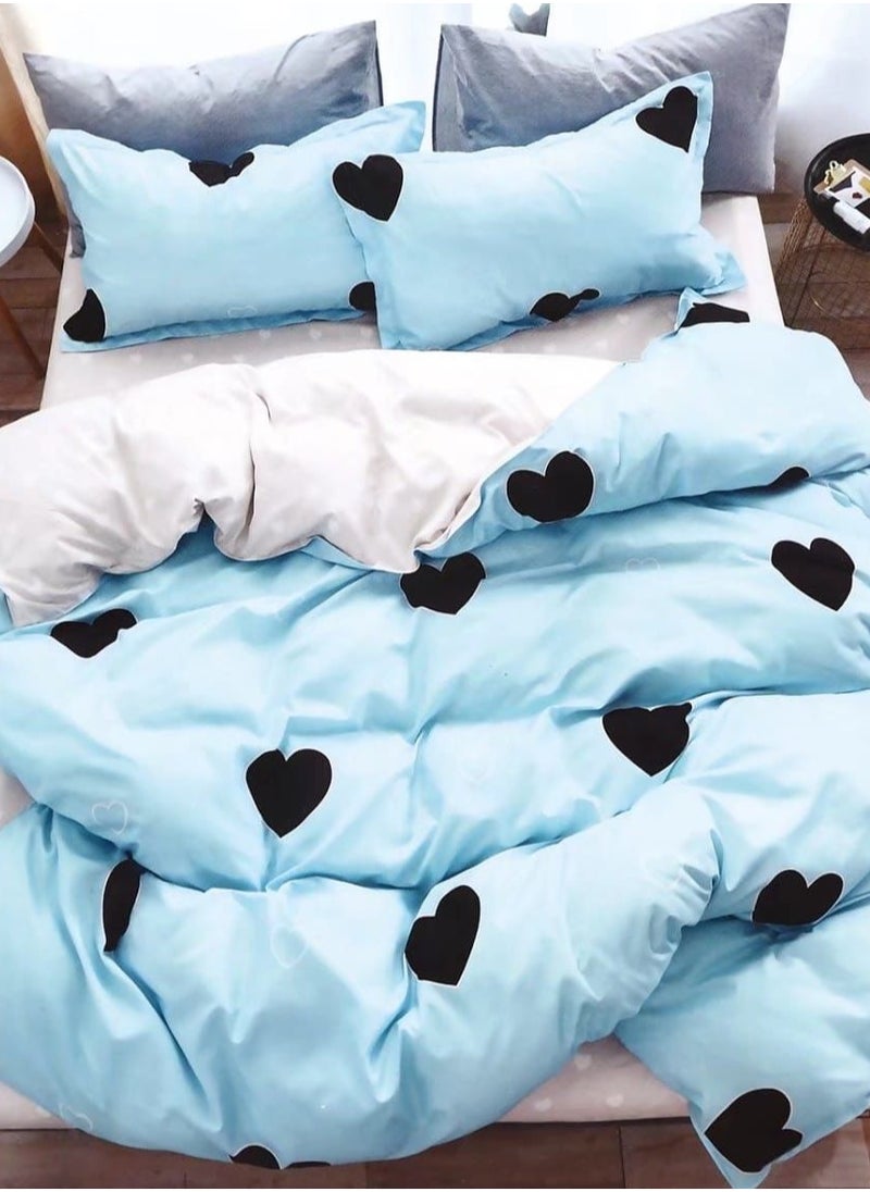 DUOMA HOME cotton duvet cover set , king size ,6pcs set with duvet cover 220*240cm and fit sheet and 4pcs pillowcases, bedding set