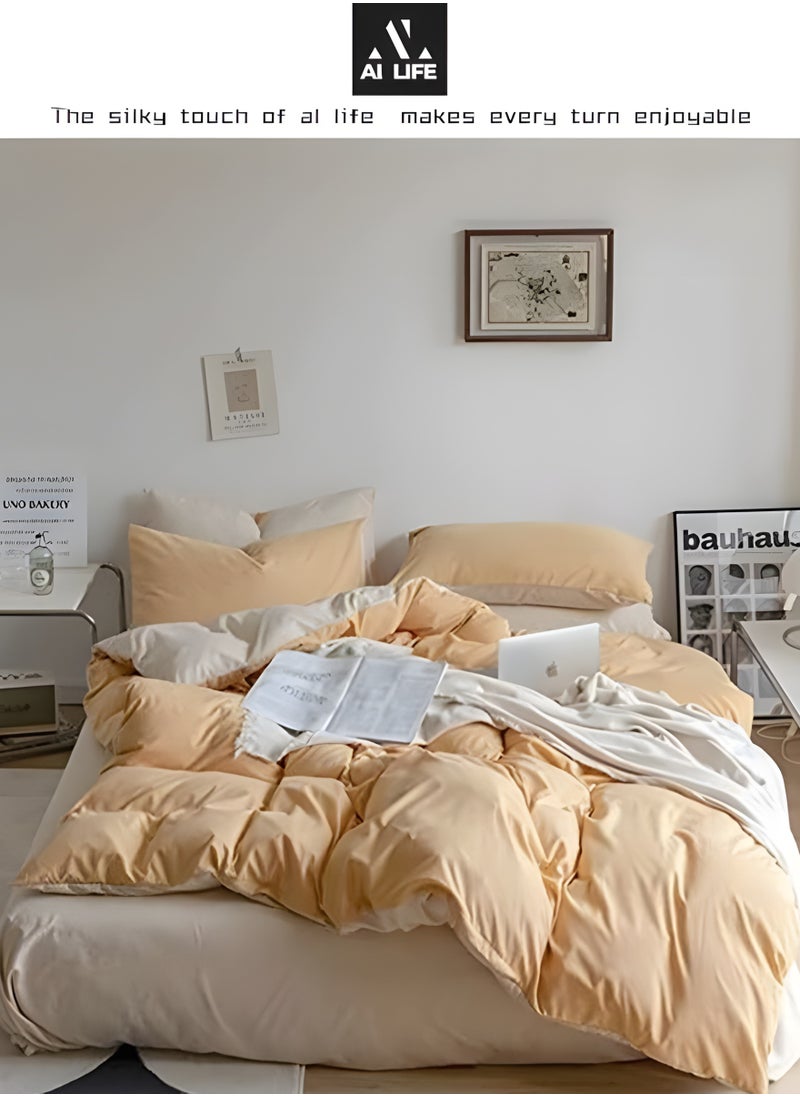 AI LIFE Bedding King Flat Sheet Bed Sheet King Set Super Soft Cotton Breathable Cozy Non Pilling Sheets Shrinkage and Fade Resistant