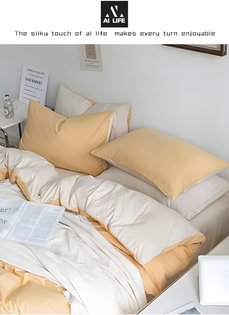 AI LIFE Bedding King Flat Sheet Bed Sheet King Set Super Soft Cotton Breathable Cozy Non Pilling Sheets Shrinkage and Fade Resistant