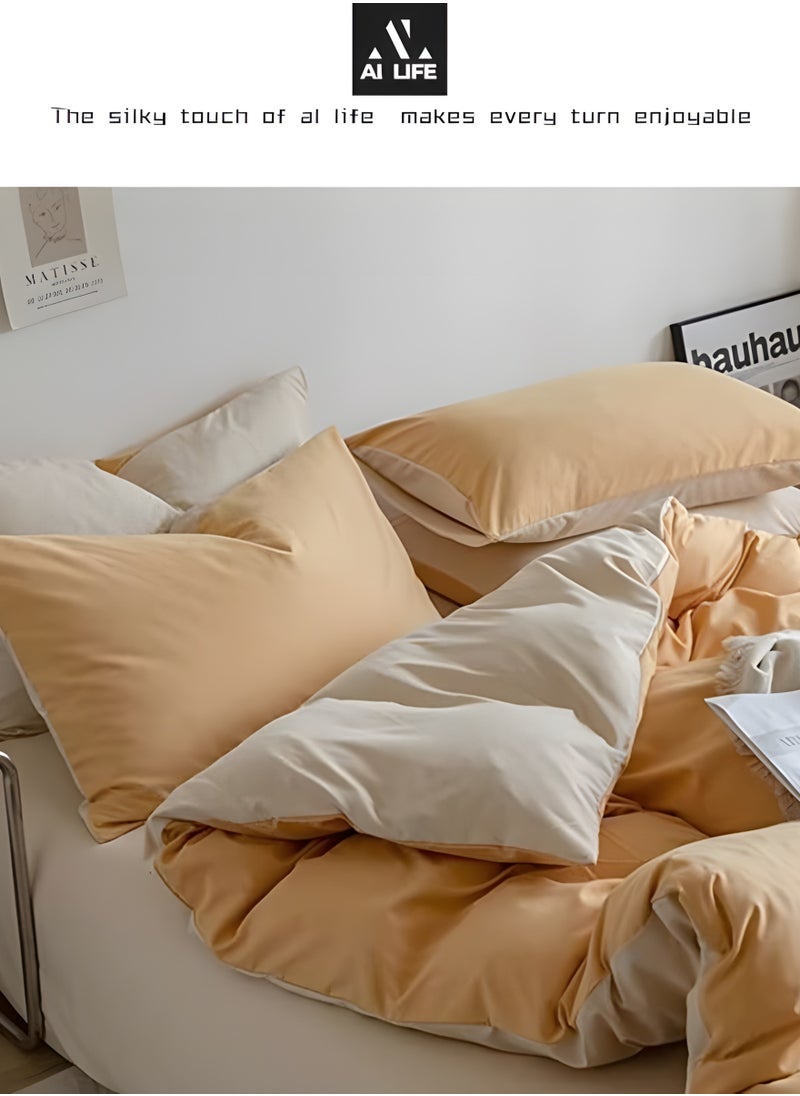 AI LIFE Bedding King Flat Sheet Bed Sheet King Set Super Soft Cotton Breathable Cozy Non Pilling Sheets Shrinkage and Fade Resistant
