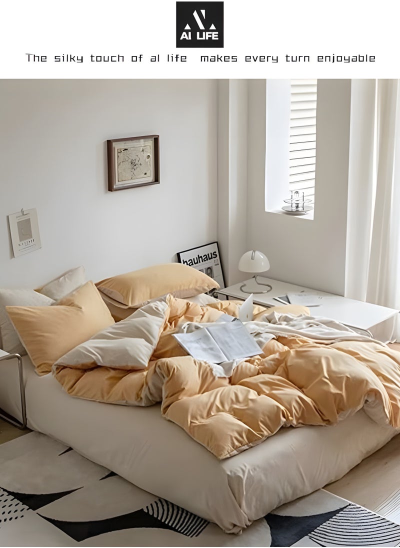 AI LIFE Bedding King Flat Sheet Bed Sheet King Set Super Soft Cotton Breathable Cozy Non Pilling Sheets Shrinkage and Fade Resistant
