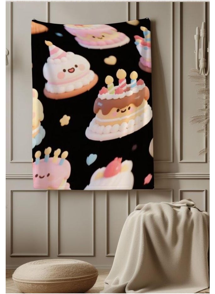 Children's or student cartoon flannel thin blanket (warm and comfortable, suitable for sleep, games) 100cm*150cm - 546