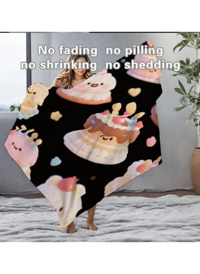 Children's or student cartoon flannel thin blanket (warm and comfortable, suitable for sleep, games) 100cm*150cm - 546