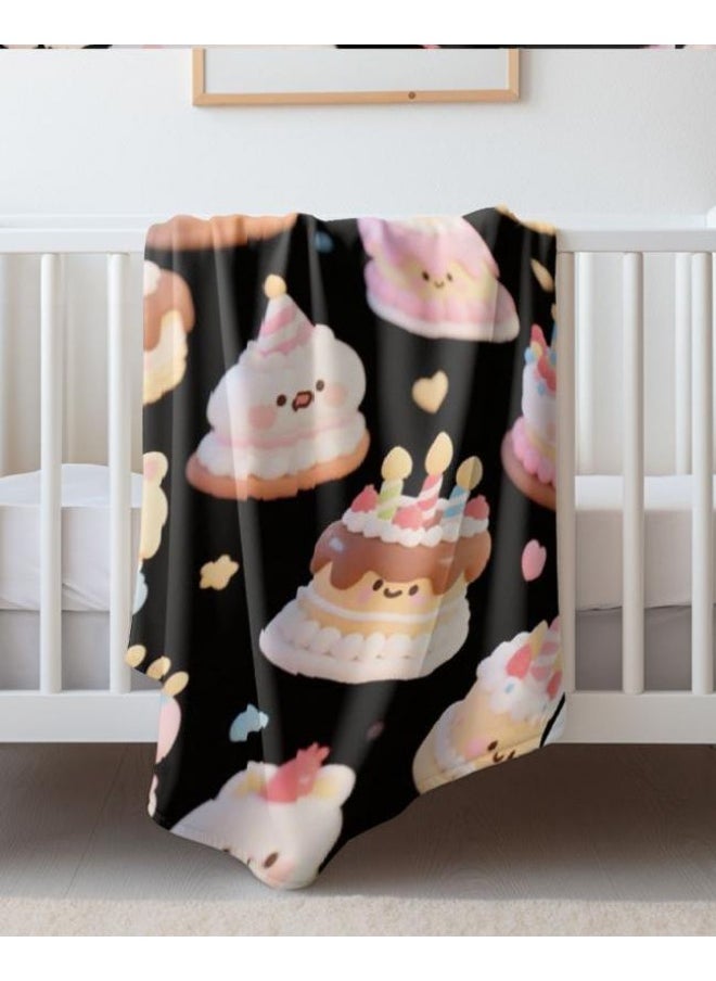 Children's or student cartoon flannel thin blanket (warm and comfortable, suitable for sleep, games) 100cm*150cm - 546