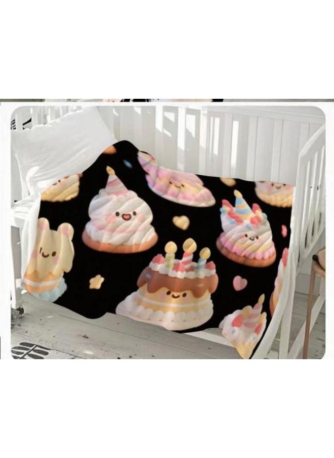Children's or student cartoon flannel thin blanket (warm and comfortable, suitable for sleep, games) 100cm*150cm - 546