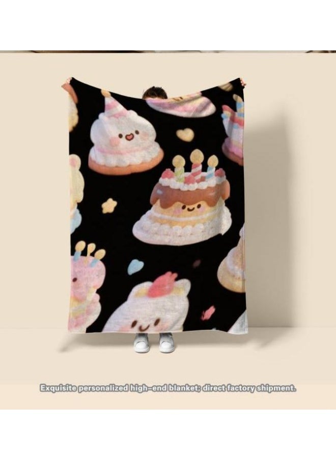 Children's or student cartoon flannel thin blanket (warm and comfortable, suitable for sleep, games) 100cm*150cm - 546