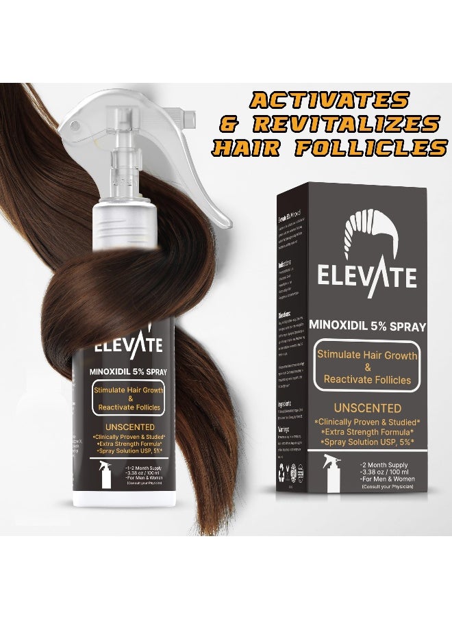 5% Minoxidil Hair Growth Spray for Men & Women - 1 to 2 Month Supply, 100ml