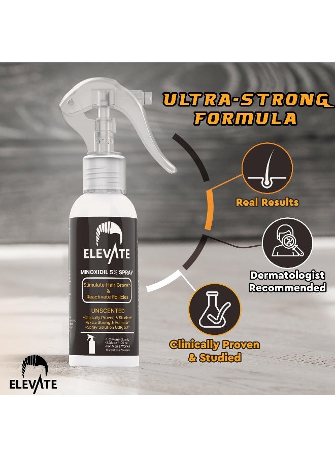 5% Minoxidil Hair Growth Spray for Men & Women - 1 to 2 Month Supply, 100ml
