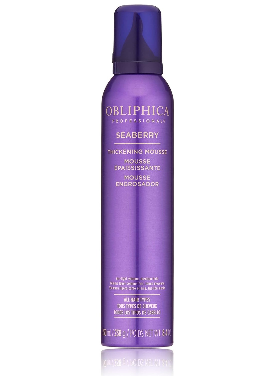 Obliphica Seaberry Thickening Mousse - Elevate Your Haircare Routine & Experience Luxurious Root Lifting Volume and Nourishment for Thicker, Fuller-Looking Hair - 8.4 oz