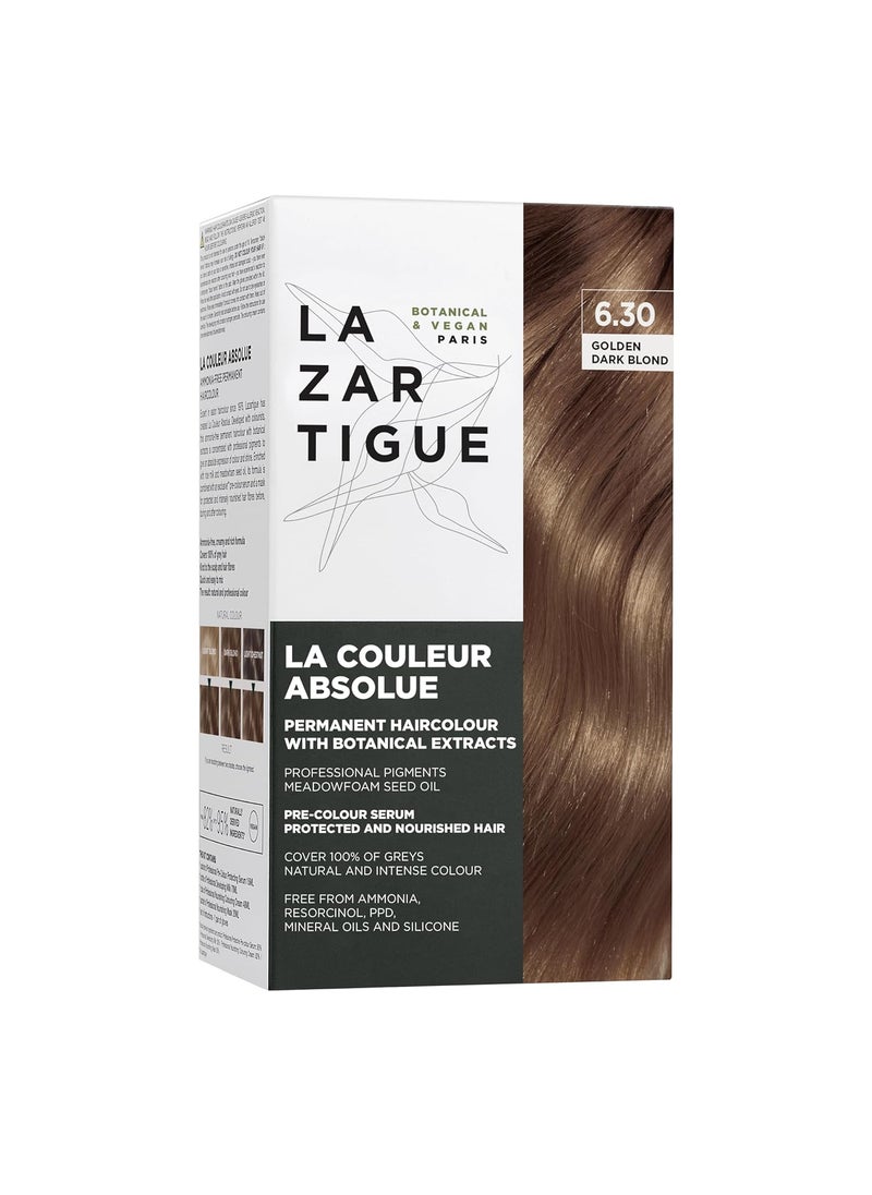 Lazartigue La Couleur Absolue 1.00 Intense Black - Permanent Haircolour with Botanical Extracts - Nourishing Color and Shine - Free From Ammonia, PPD, Resorcinol, Mineral Oils and Silicone - Vegan