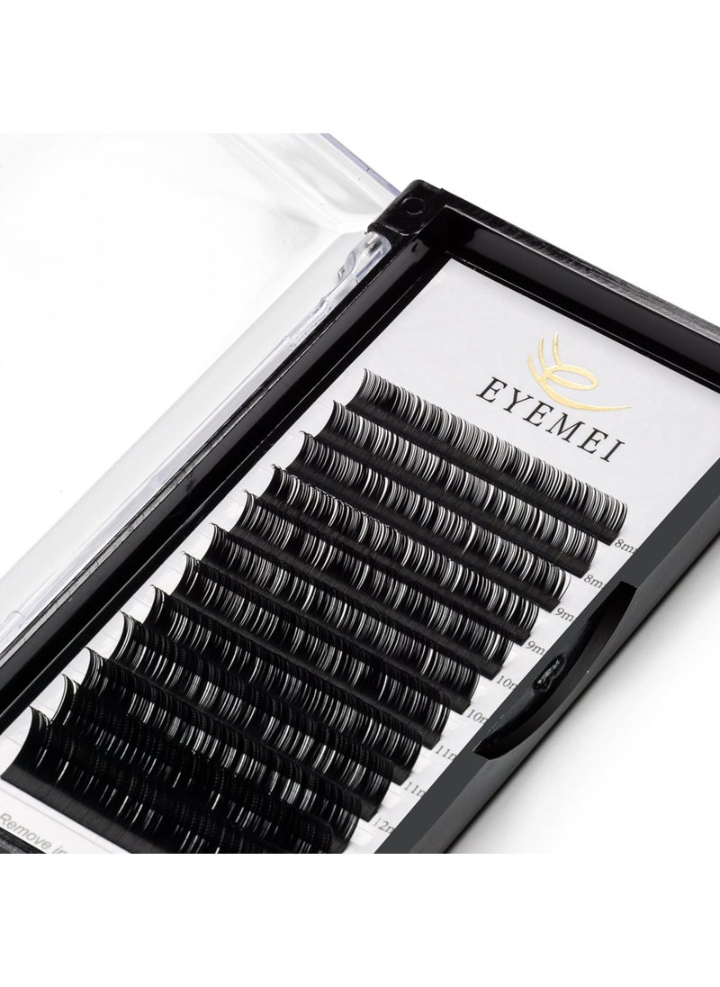 Eyelash Extensions 0.10 D Curl Natural Faux Mink Eyelash Extensions Individual Lashes Extension 13mm Tray Salon Use by EYEMEI