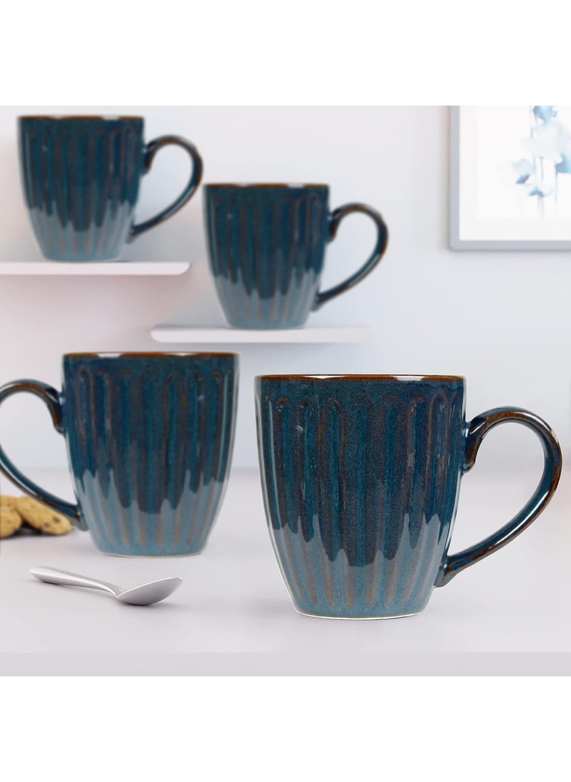 The Earth Store Glam Studio Coffee Mug Set of 4 Ceramic Mugs to Gift to Best Friend Tea Mugs Microwave Safe Coffee Mugs Ceramic Tea Cups