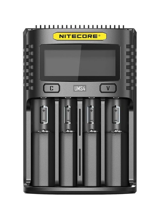 Nitecore UMS4 Universal Charger 3000mA USB Adult Unisex Black L 159 x W 107 x H 41