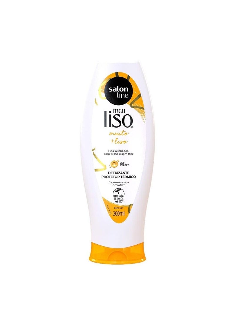 Salon Line - Linha Meu Liso (Muito +) - Defrizante Protetor Termico 200 Ml - (My Straight (Much +) - Thermal Protective Defrizzing 6.76 Fl Oz)