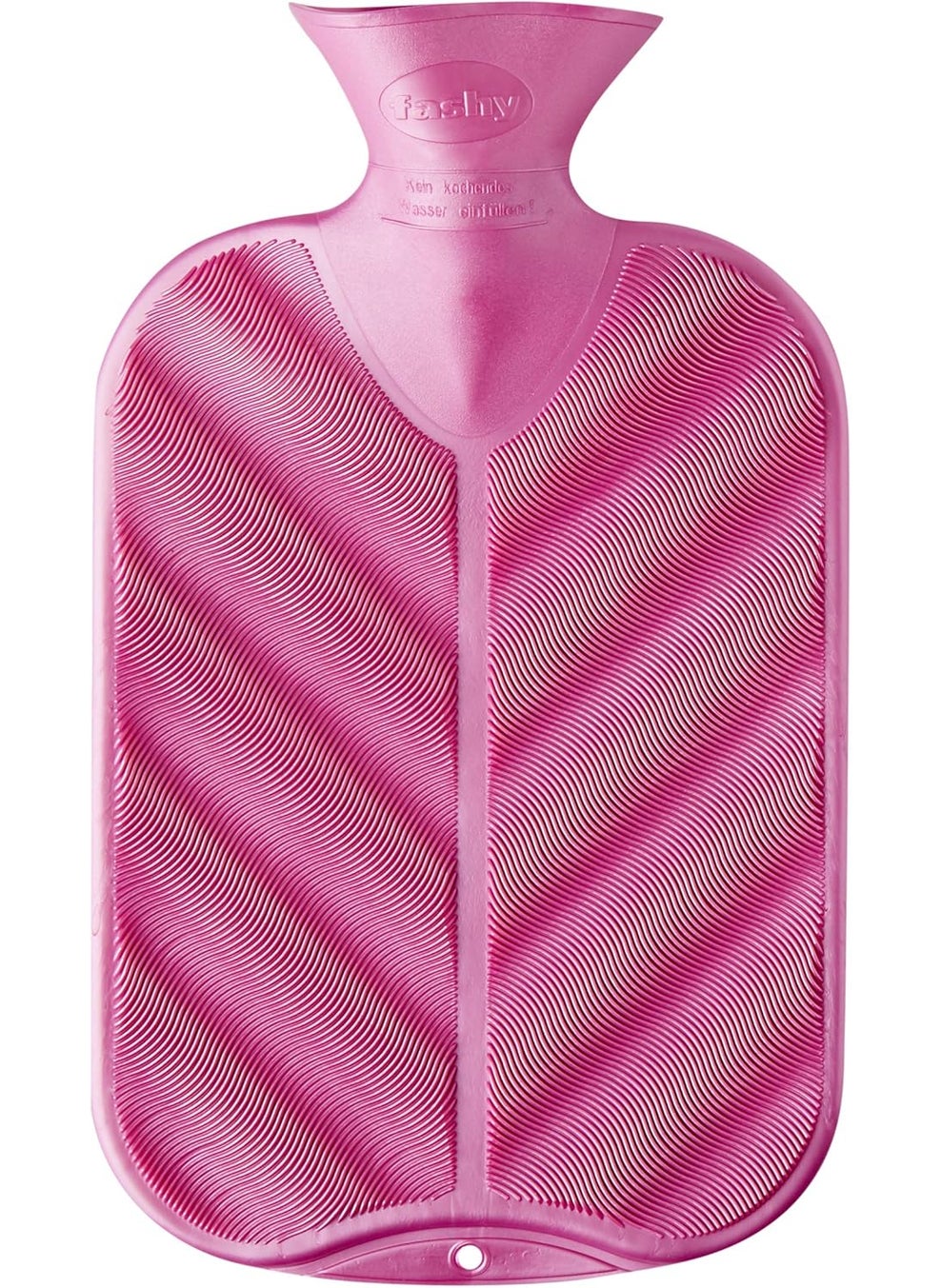Fashy Hot Water Bottle Single Ripped with 3D Wave, 0.34, Fuchsia, 340 g