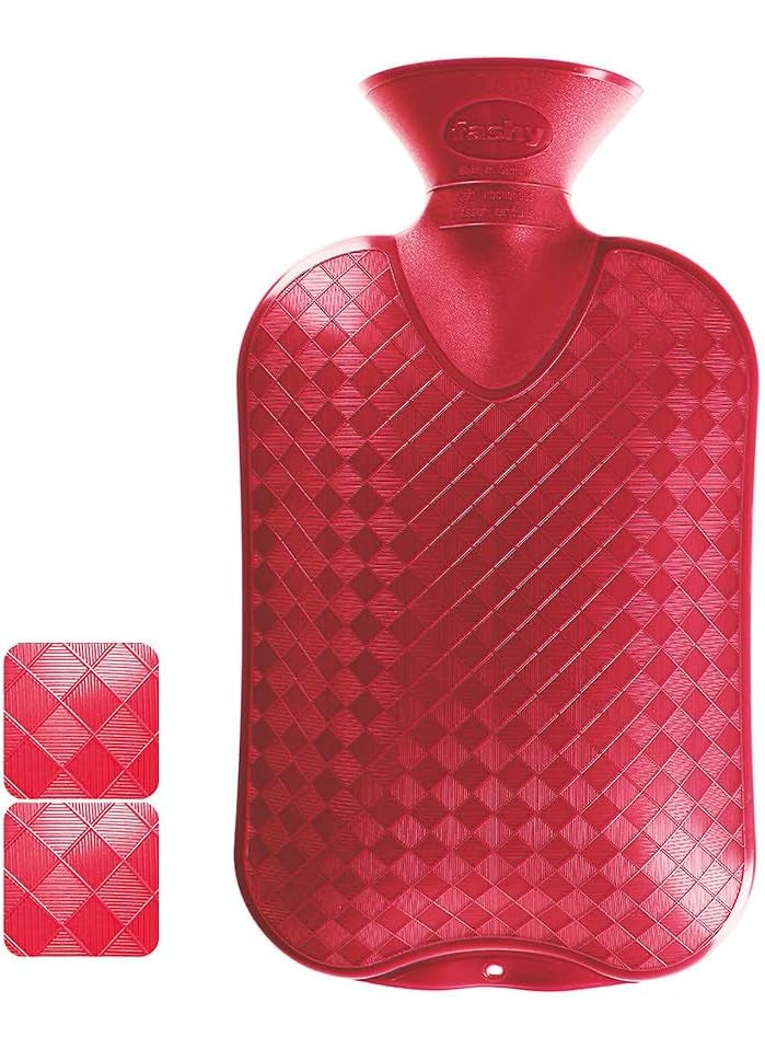 Fashy 2.0 Litre Cranberry Plain Hot Water Bottle