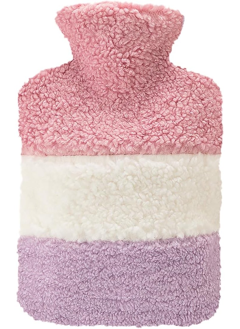Hot Water Bottle with Soft Premium Cover, 1.5L Hot Water Bag for Menstrual Cramps, Neck and Shoulder Pain Relief, Hot and Cold Therapies, Hand Feet Warmer