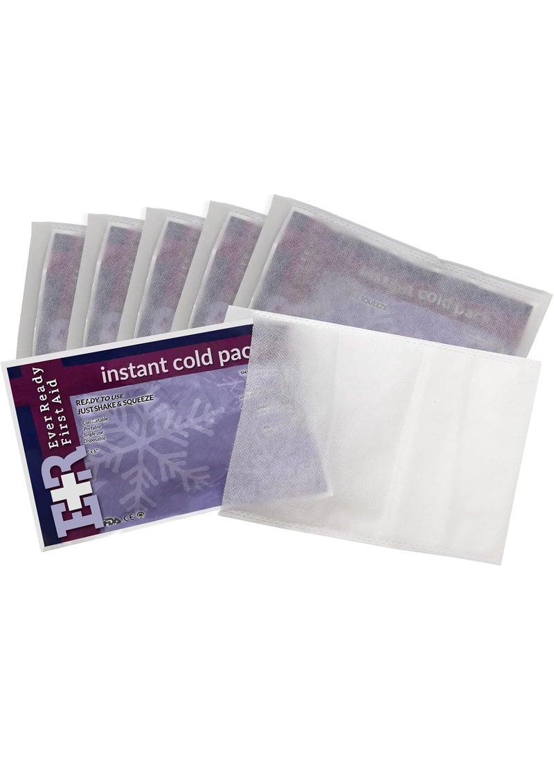 Ever Ready First Aid Disposable Cold Pack with Non-Woven Cover 6 x 9-6 Pack