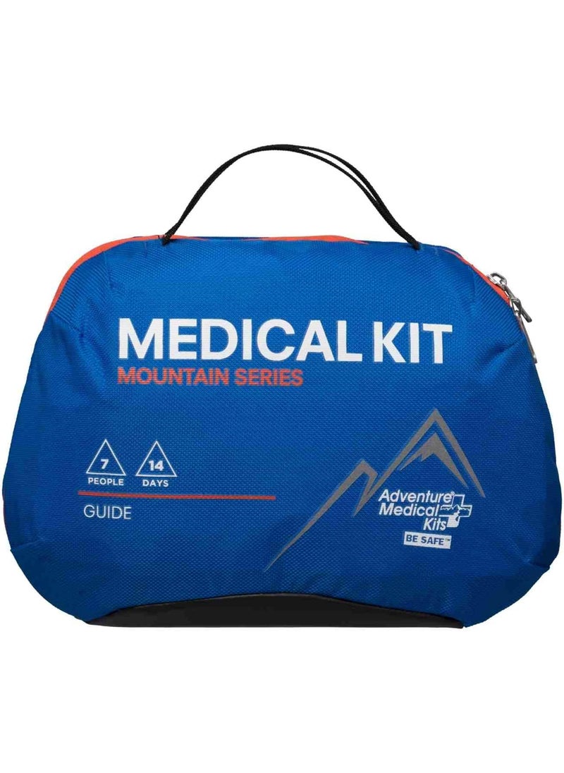 Adventure Medical Kits Mountain Series Medical Kit - Guide - Emergency Medical First Aid Kit - for 7 People for 14 Days - Comes with QuikClot Gauze, C-Splint, Guide Book & More - 163 Pieces