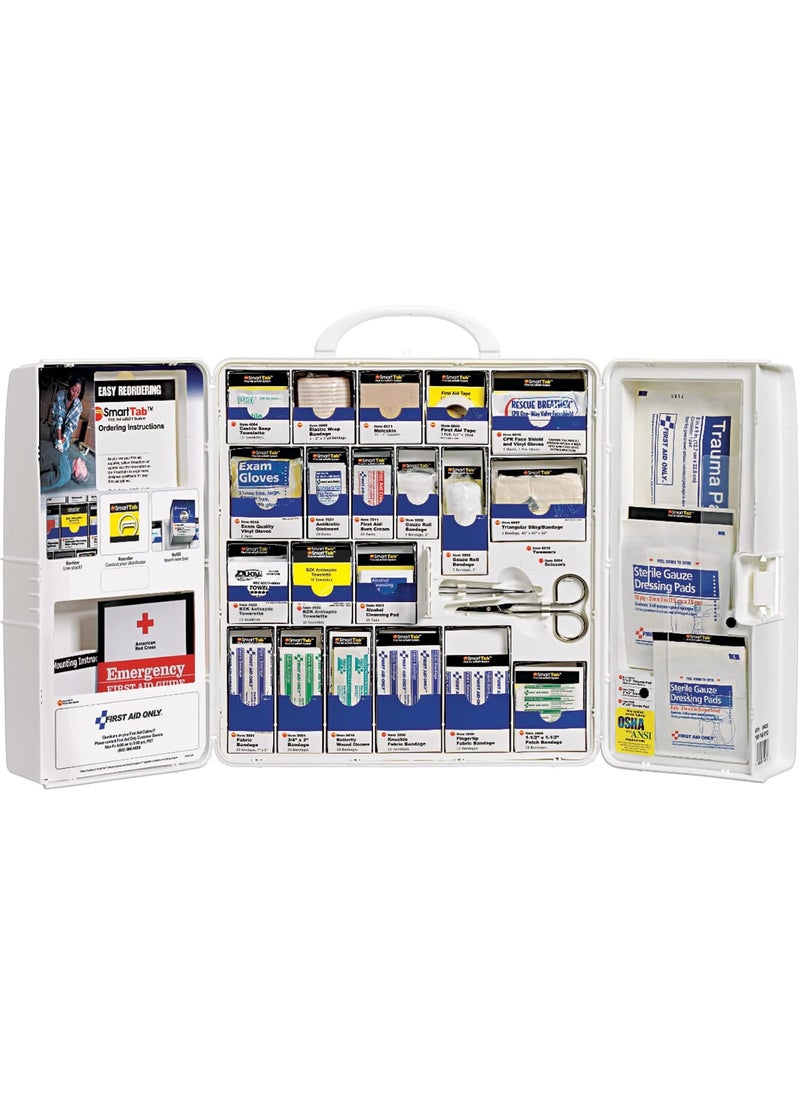 First Aid Only 1001-FAE-0103 Large SmartCompliance First Aid Kit, 209 Pieces, OSHA Compliant, Plastic Case