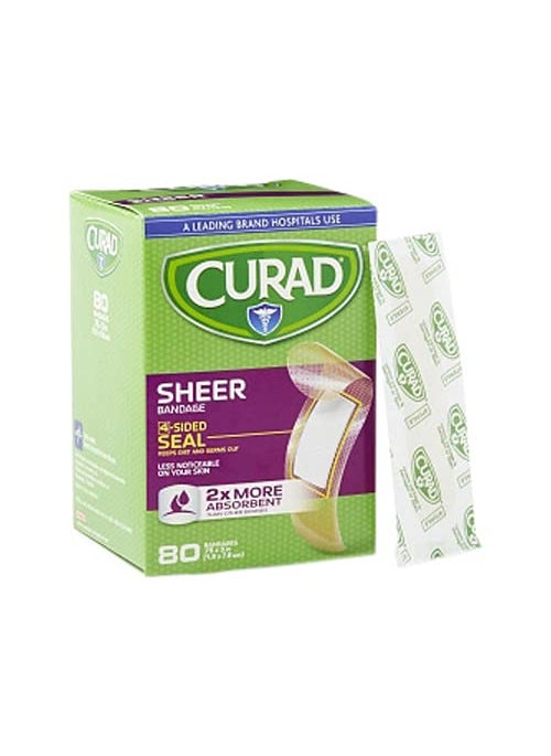 CURAD Sterile Nonstick Pad with Adhesive Tabs, First Aid, 2 Inches x 3 Inches, Box of 20 Individually Wrapped Pads