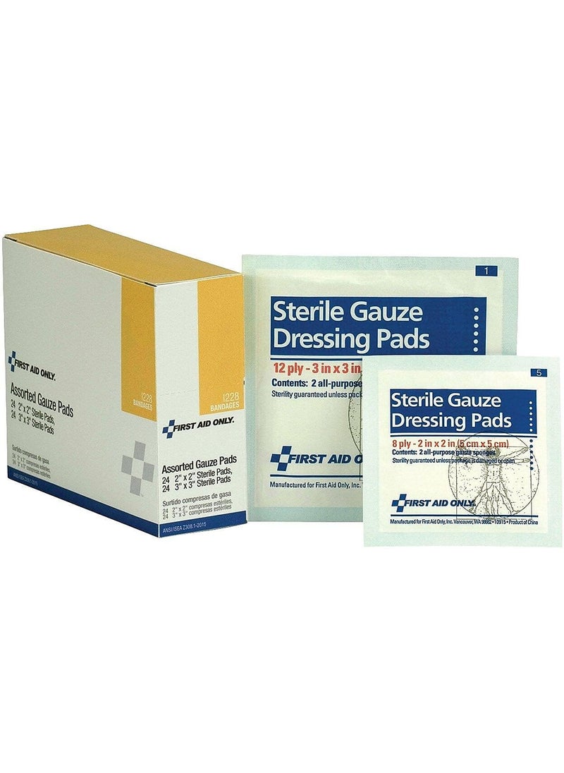 First Aid Only Dressing Pad, Gauze 2