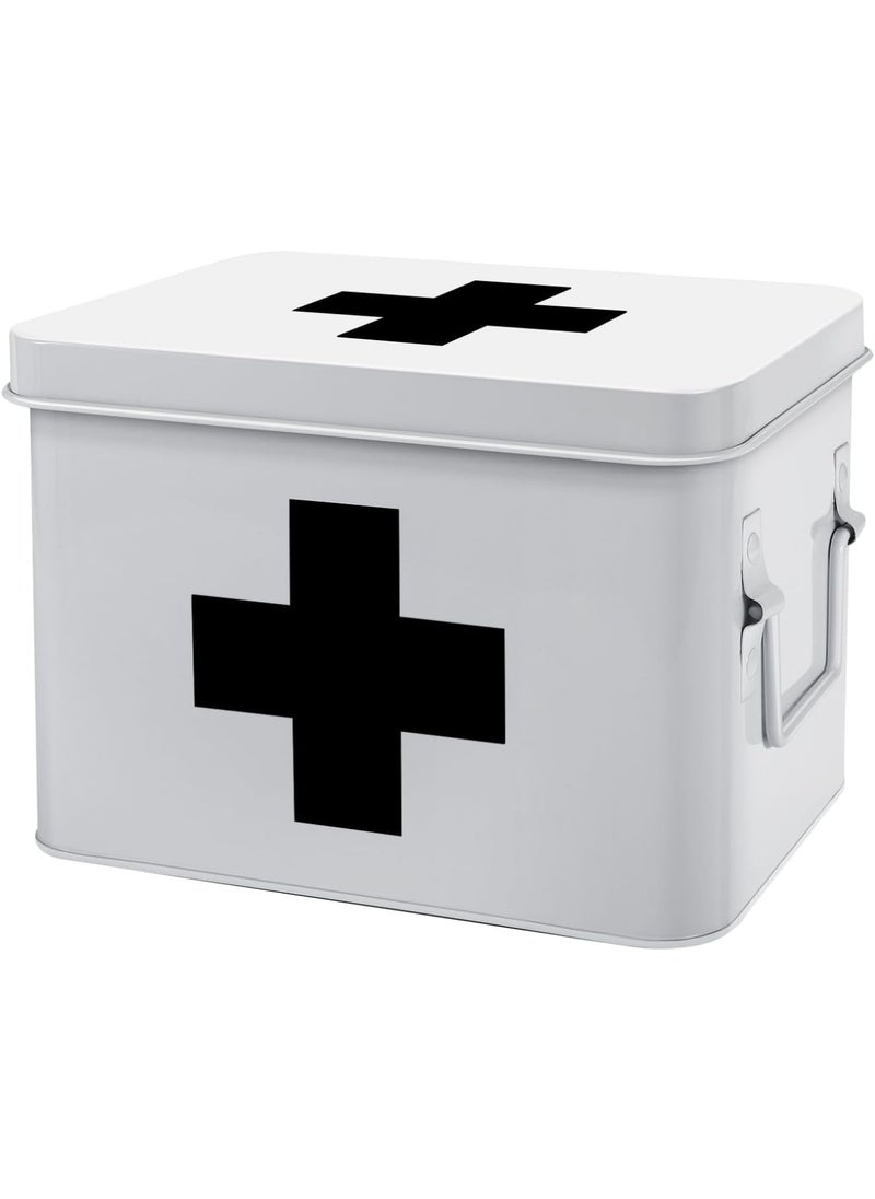 Flexzion First Aid Medicine Box Supplies Kit Organizer - Empty 8