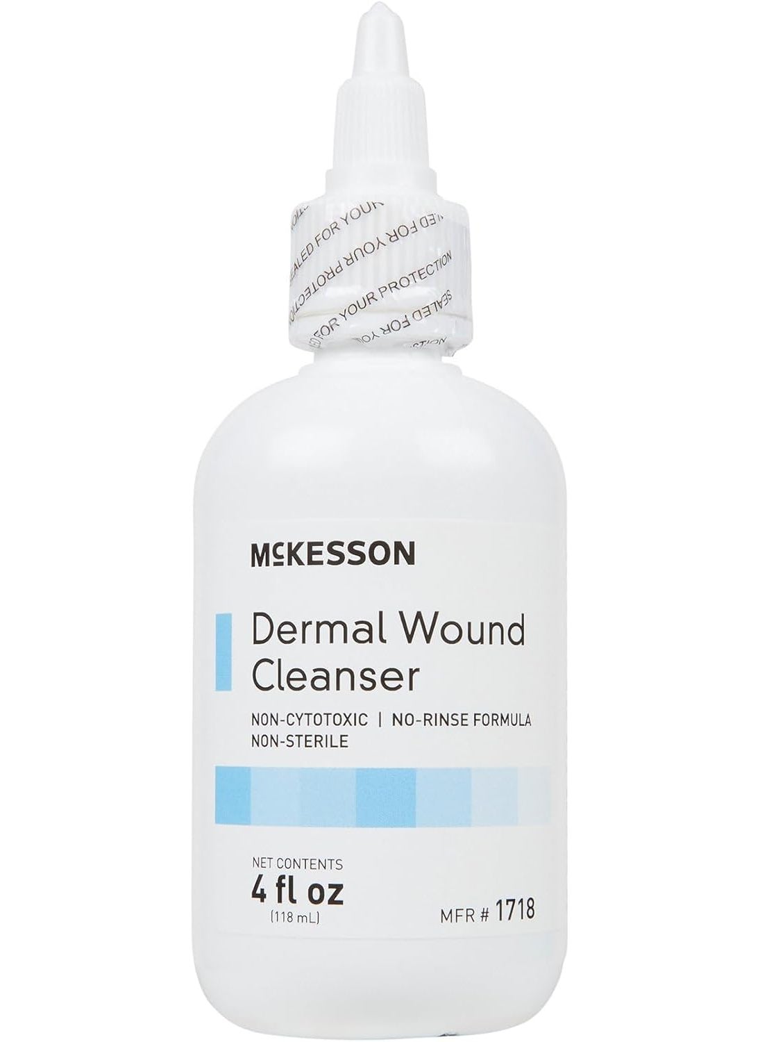 McKesson Dermal Wound Cleanser, Non-Sterile, Non-Cytotoxic, Rinse-Free Formula, 4 fl oz