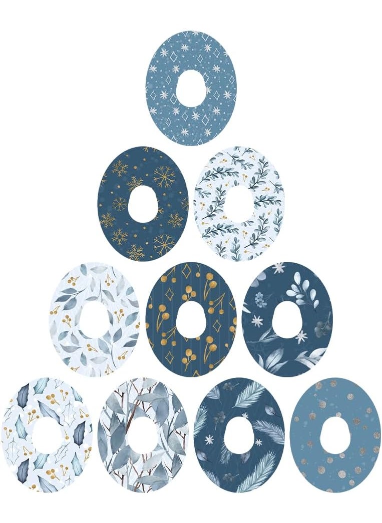 Dexcom Adhesive Mix Design - Adhesive Patches with Split Backing, Easy to Apply x 10 Pack - Winter (Dexcom G7)