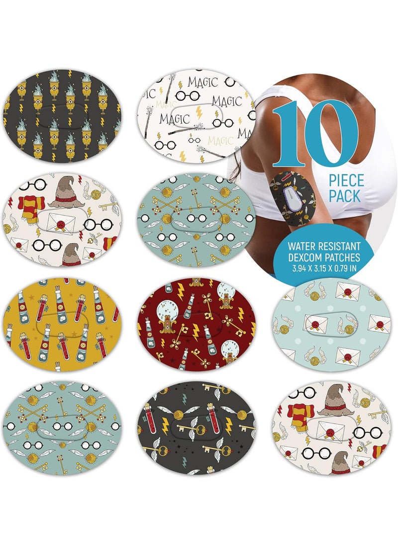 Dexcom Adhesive Mix Design - Adhesive Patches with Split Backing, Easy to Apply x 10 Pack - Wizard