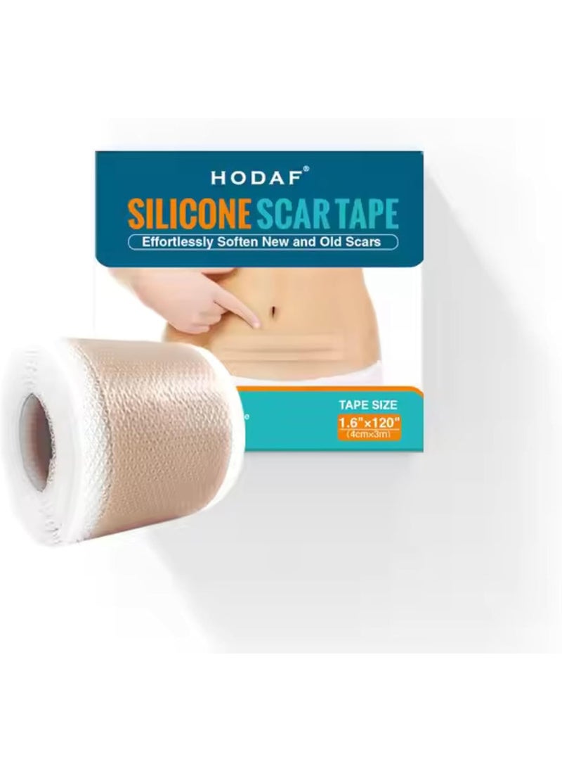 Silicone Scar Sheets, Long-Lasting Medical Grade Tape Roll for Scars (1.6