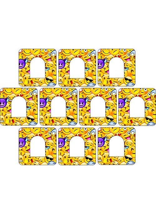 Omnipod Adhesive Patch Precut Emoji Design Adhesive Patches with Split Backing, Easy to Apply x 10 Pack