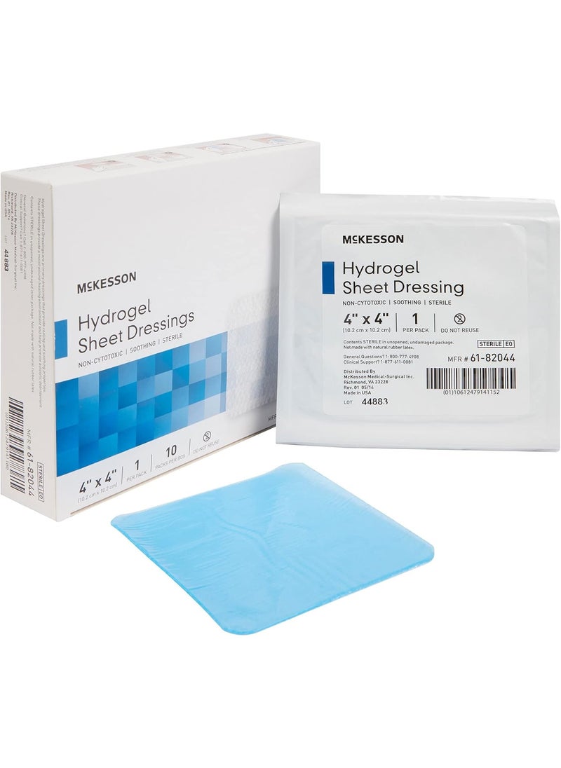 McKesson Hydrogel Sheet Dressing, Sterile, 4 in x 4 in, 10 count