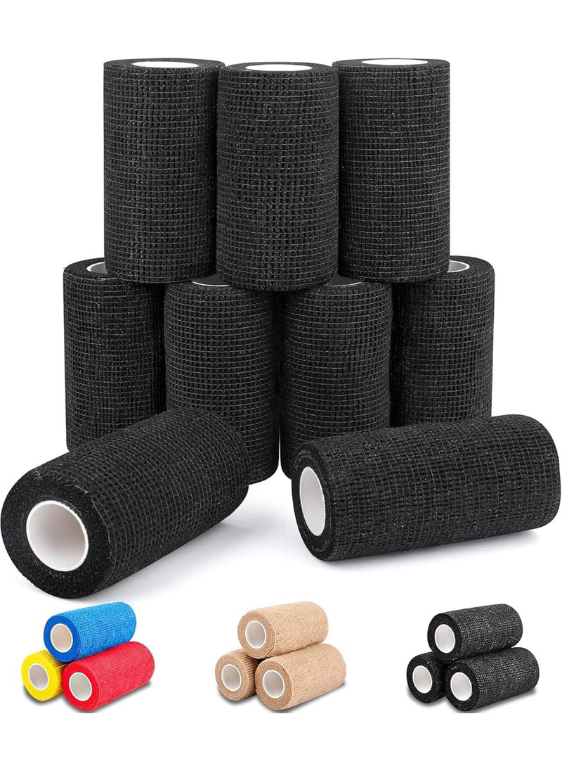 AZEN 9 Pack Self Adhesive Bandage Wrap, 4